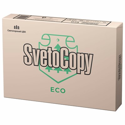 Бумага офисная А4, 80 г/м2, 500 л., SVETOCOPY ECO, белизна 60%, Россия 114324 - фото 11616