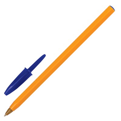 Ручка шариковая BIC «Orange», СИНЯЯ, корпус оранжевый, узел 0,8 мм, линия письма 0,3 мм, 140057 - фото 11690