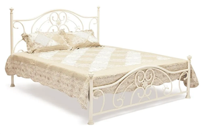 Кровать металлическая ELIZABETH 140*200 см (Double bed), Античный белый (Antique White) 11300 - фото 9070