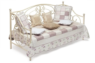 Кровать металлическая JANE 90*200 см (Day bed), Античный белый (Antique White) 9073 - фото 9072