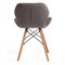 Стул STUTTGART (mod. 74) вельвет/дерево береза / металл, 50 х 47 х 73 см, серый (HLR 24)/натуральный 3399