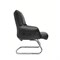 AR-C107L-V Кресло для посетителей кожа+экокожа, чёрный AR-C107L-V