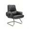 AR-C107L-V Кресло для посетителей кожа+экокожа, чёрный AR-C107L-V