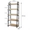 Стеллаж на металлокаркасе BRABIX "LOFT SH-003", 600х350х1500 мм, 5 полок, цвет дуб натуральный 641236