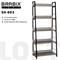 Стеллаж на металлокаркасе BRABIX "LOFT SH-003", 600х350х1500 мм, 5 полок, цвет дуб натуральный 641236