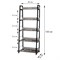 Стеллаж на металлокаркасе BRABIX "LOFT SH-003", 600х350х1500 мм, 5 полок, цвет дуб натуральный 641236