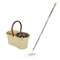 Комплект для уборки: швабра, ведро 11 л/5 л с отжимом и педалью, круглая насадка-липучка, LAIMA, 601459