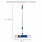 Швабра с флаундером 40 см, телескопический черенок 130 см, резьба 1,6 см, микрофибра/абразив (ТИП К), LAIMA, 601462