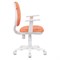 Кресло BRABIX «Fancy MG-201W», с подлокотниками, пластик белый, оранжевое 532407
