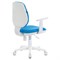 Кресло BRABIX «Fancy MG-201W», с подлокотниками, пластик белый, голубое 532411