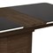 Стол RADCLIFFE ( Mod. EDT-VG002) мдф high glossy, закаленное стекло, 120/150x80x75, коричневый, стекло черное 3352